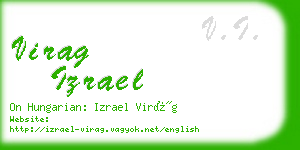 virag izrael business card
